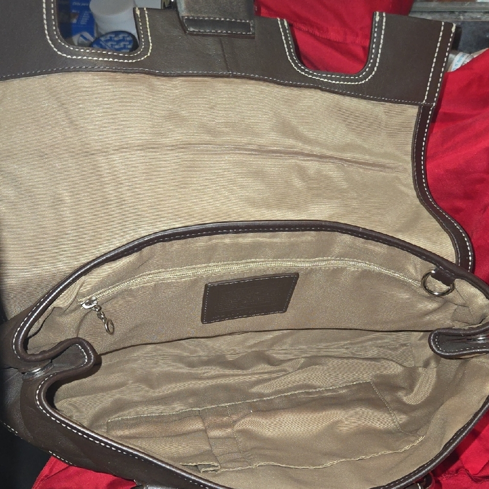 Coach Dark Brown Leather Handbag - Picture 9 of 16